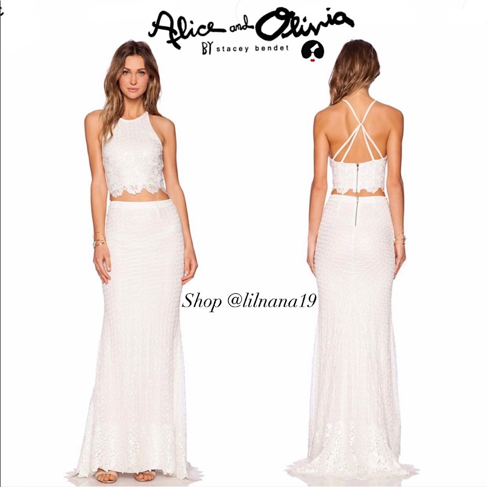 NWT! ALICE + OLIVIA Long Maxi Mermaid Skirt Sz 2